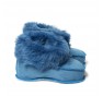Chaussons en peau de mouton pour enfants - Bleu cobalt