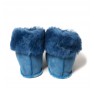 Chaussons en peau de mouton pour enfants - Bleu cobalt